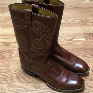 Tony Lama mens 10.5 D brown leather cowboy boots